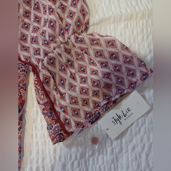 Style & Co Autumn Retreat Boho Blouse NWT~1X ⭐️host Pick⭐️ - Picture 4 of 5